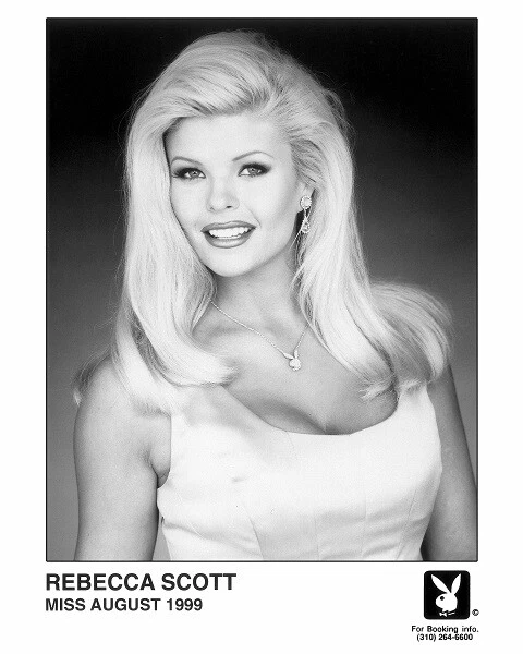 REBECCA SCOTT PHOTO 8x10 Playboy Playmate Août 1999 Tête Shot non Signé
