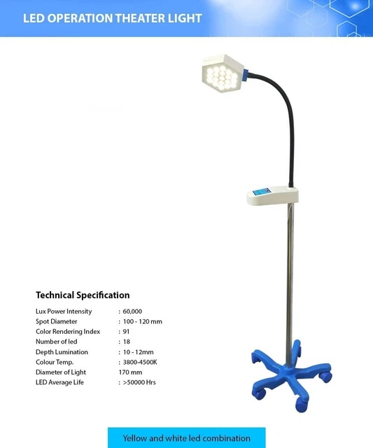 New Examination Lamp 21 LED OT Light Shadowless Surgery Clinic Use PH21