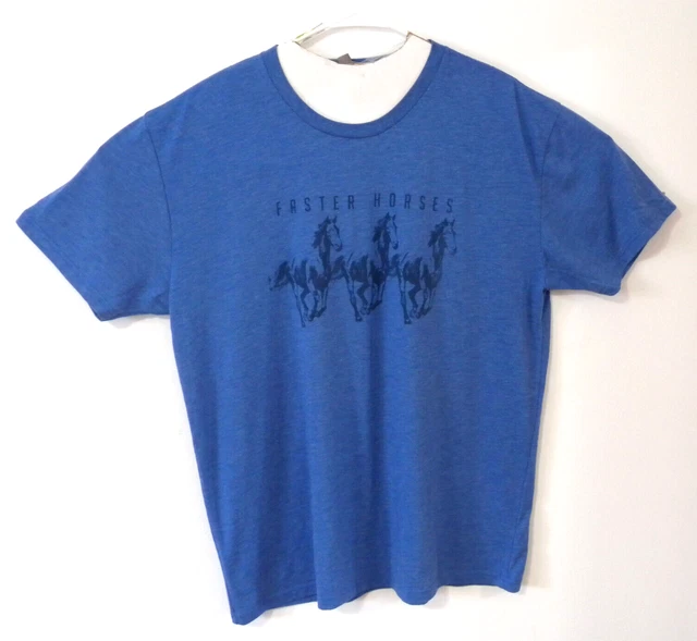 Next Level Faster Horses Country Music Concert T Shirt Men's Blue XXL