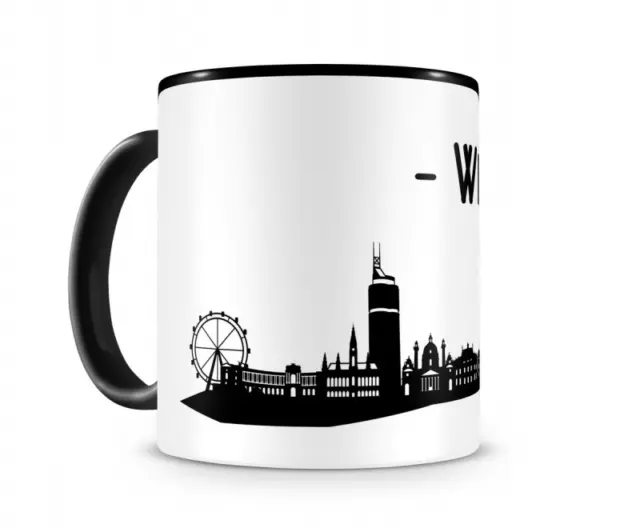 Wien Skyline Tasse Kaffeetasse Teetasse Kaffee  2 Farben H:95mm / D:82mm