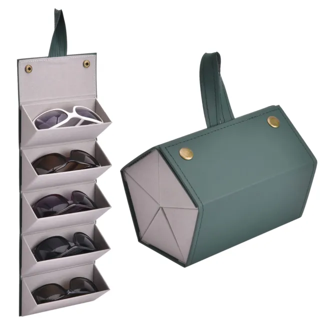Portable Sunglasses Travel Organizer 3/5 Slots Foldable Multi Slot Sunglass Case