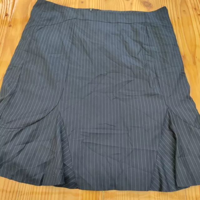 Womens merona blue striped skirt sz 16