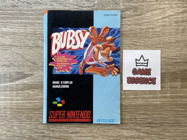 Notice Bubsy SNES PAL FAH Handleiding Mode D’Emploi Manual Super NES Nintendo