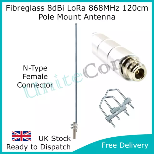 LoRa Helium HNT 868 MHz N-Type 8dBi antenna aerea Bobcat Nebra RAK Syncrobit