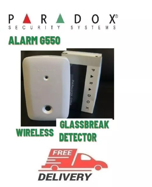 PARADOX Security Alarm G550 Funk-Glasbruchmelder Magellan