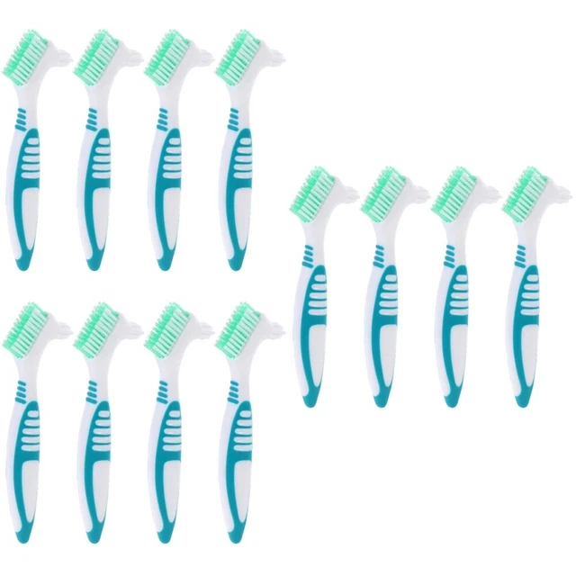 12 Pcs Teeth Grinding Tool Denture Toothbrush Cleaning Toothbrushes Care Brush