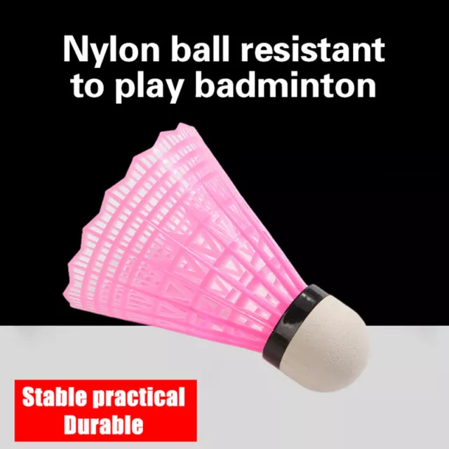 1pcs rosa Imitation Nylonkugel langlebig Badminton Outdoor Plastik Nylon Praxis