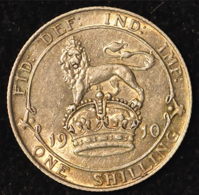 Shilling 1910 Edward VII EF .925 Silver (T32)