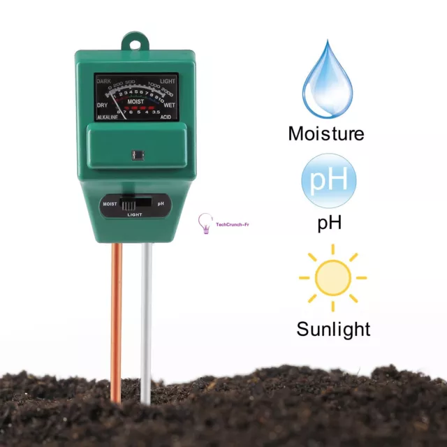 PH Tester Soil Water Moisture Light Test Meter Sensor For Garden Plant Flower FR