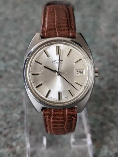 Vintage Men's Rotary Manual Wind Watch Excellent Condition Working