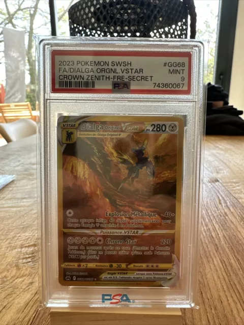 Carte Pokémon : Dialga Originel Gold Gg68/Gg70 - Psa 9 - Zénith Suprême