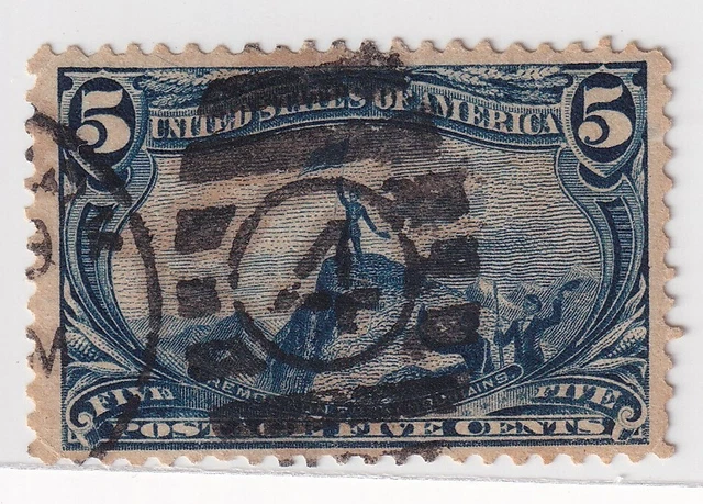 USA stamps - 1898 Trans-Mississippi Exposition Issue 5C_ Cancel Study: Numeral