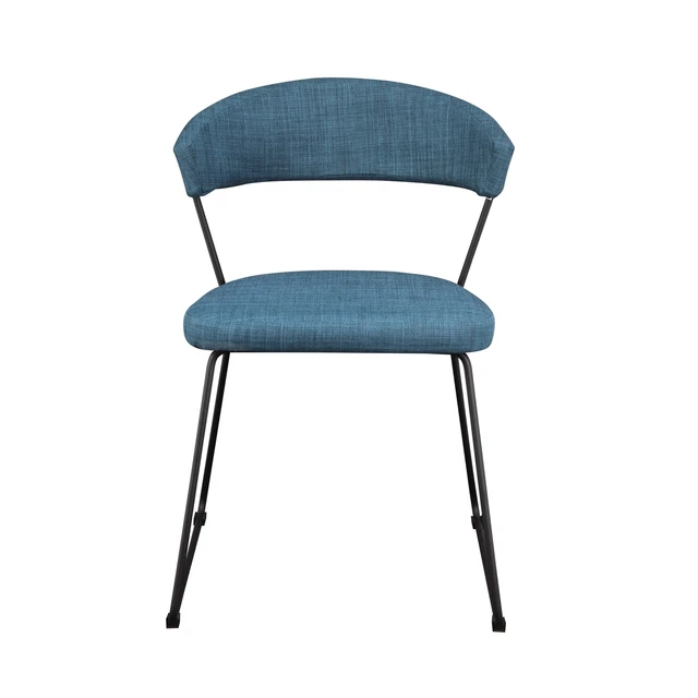 Aurelle Home Italian Modern Dining Chair (Set of 2) Blue Mid-Century Modern