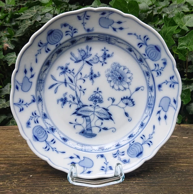 Vecchio Ernst Teichert Meissen Portata Piatto Blu Cipolla Ø 25,0 CM ~
