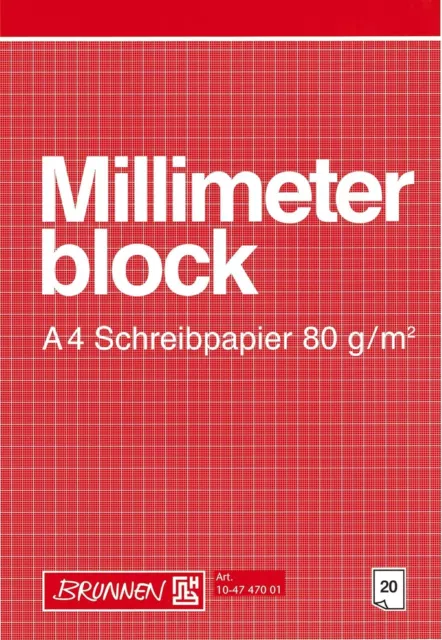 BRUNNEN Millimeterblock DIN A4 Millimeter