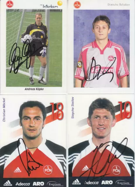 1. FC Nürnberg 24 Autogrammkarten ab 1981 mit Raritäten