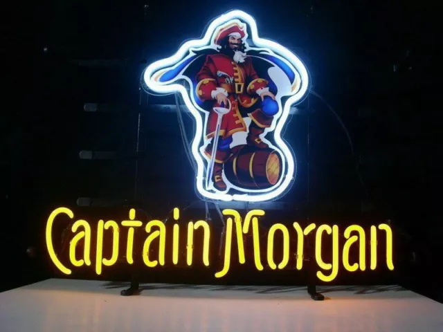 Captain Morgan Original Spiced Rum 20"x16" Neon Light Light Sign Bar Yellow Word