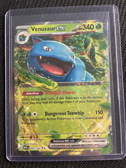 POKÉMON TCG VENUSAUR ex Scarlet & Violet - 151 003/165 Holo Double