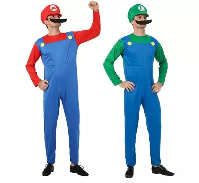 costume Super Mario Luigi vestito similar abito carnevale cosplay adulti uomo