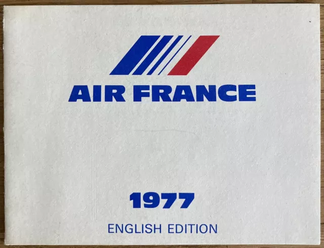 Air France 1977 Facts & Figures Brochure Vintage