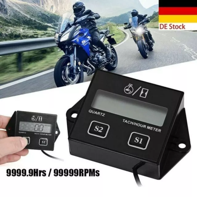 Drehzahlmesser LCD Digital Für KFZ Motorsäge Kettensäge Und Andere 2/4Takter