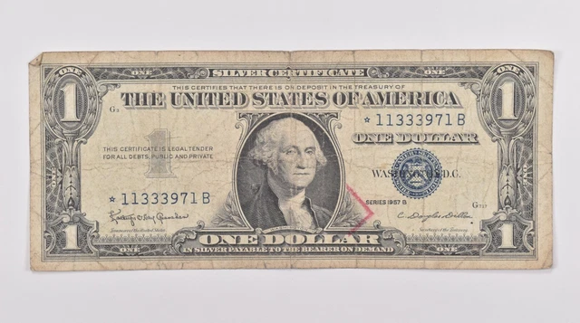 ERROR Replacement *Star* 1957-B $1 Silver Certificate Note - Tough *736
