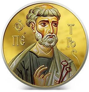 Niue 2010 $2 Apostles Peter and Paul 2x1oz GOLD Plating Silver Coin Set 3