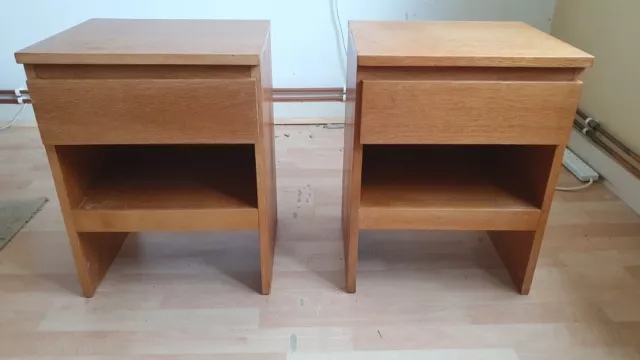 Matching Pair Mid Century Bedside Cabinets.  Good condition