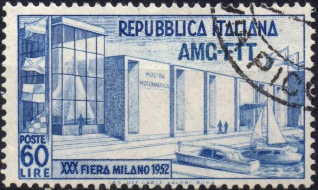 TRIESTE ZONA A AMG-FTT 1952 - Usato 60 lire Fiera Milano Sas 143 #S#XTR