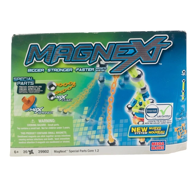 Mega Bloks Magnext Special Parts Core 1.2 29902 Intertek Building Toy 20 Pcs