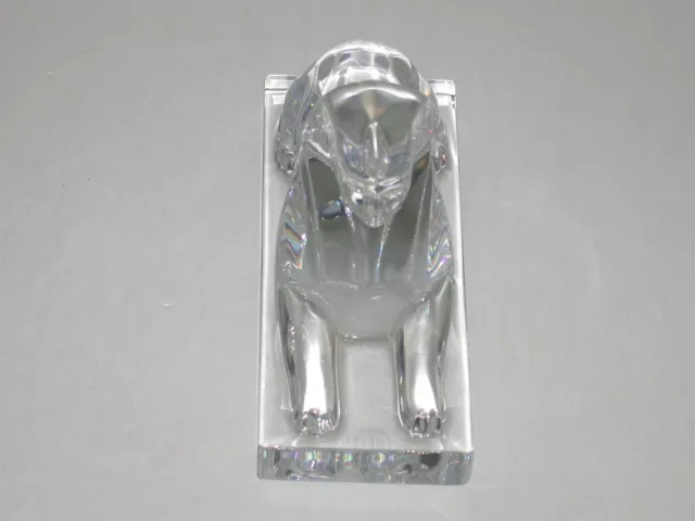 Baccarat Signed Crystal France w/ Box "Sphinx" ~ 4.75" x 3.25" x 2"