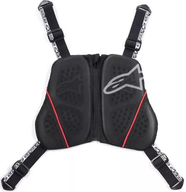 Alpinestars Nucleon KR C noir blanc rouge moto protection poitrine cuirasse