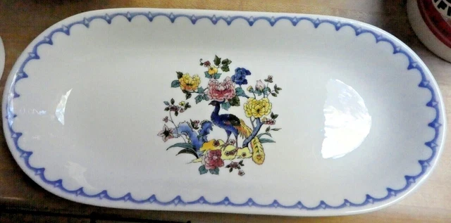 Railroad China Milwaukee Road PEACOCK CELERY/RELISH Dish 1948