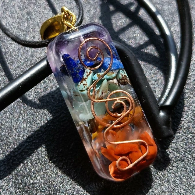 7 Chakra Natural Stone Healing Energy Round Pendant Necklace Women Men Jewelry
