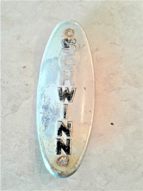 Vintage SCHWINN Hollywood STYLE BICYCLE HEAD BADGE - No Screws
