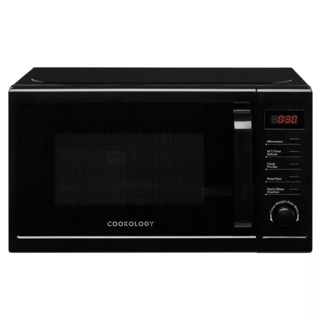 Cookology CFSDI20LBK Digital Microwave Oven in Black, 20L 800W Freestanding