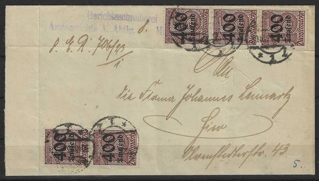 G685) Deutsches Reich Brief mit Dienstmarke Nr. D 94 per 8