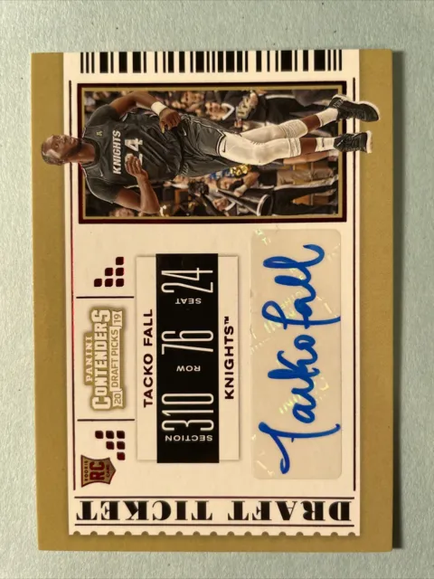 2019 panini contenders tacko fall rookie autograph #118 nm/mt+
