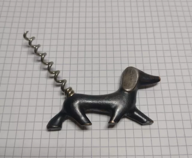 Vintage Dachshund, Corkscrew Dog, Bottle Opener, USSR, Soviet Figurine, 70s.