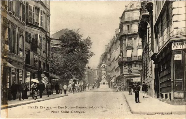 CPA AK PARIS 9e Rue Notre-Dame-de-Lorette. Place St-GEORGES (534545)