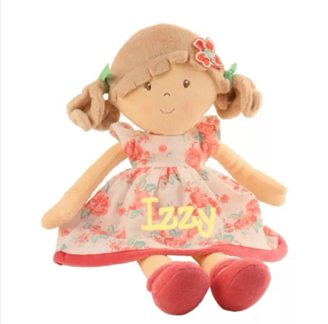 Adorable Bonikka Rag First Doll Baby Personalised Embroidered Cute Named Dolly