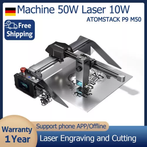 Atomstack Tragbarer Lasergravierer P9 M50 CNC Laserschneider Graviermaschine