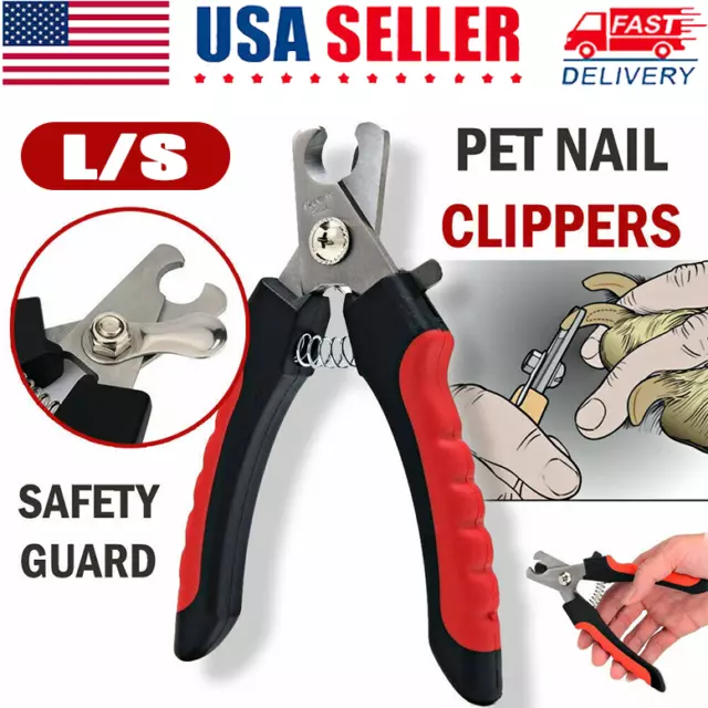 Pet Dog Cat Stainless Steel Professional Nail Toe Trimmer Clipper Grooming Tool