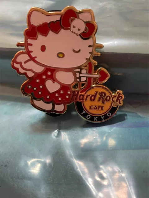 Hard Rock Cafe Pin Tokyo Angel Kitty Series Red Dress w Polka Dots w Bow & Arrow