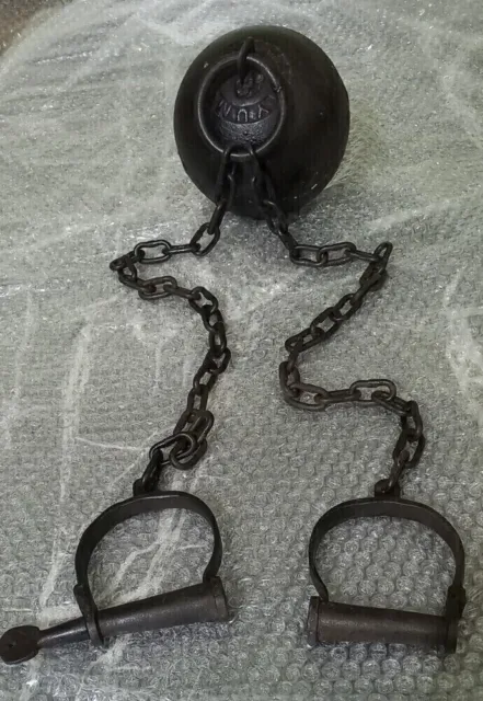 HANDCUFF Shackles Cuffs Ball Antique Ball Chain iron SRK355