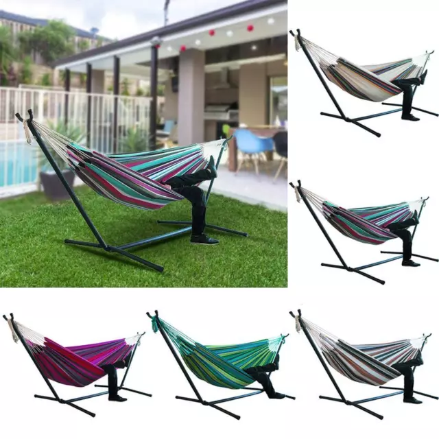 Hamaca Para Patio Jardin Mexicanas Con Soporte Base De 450 Libras-