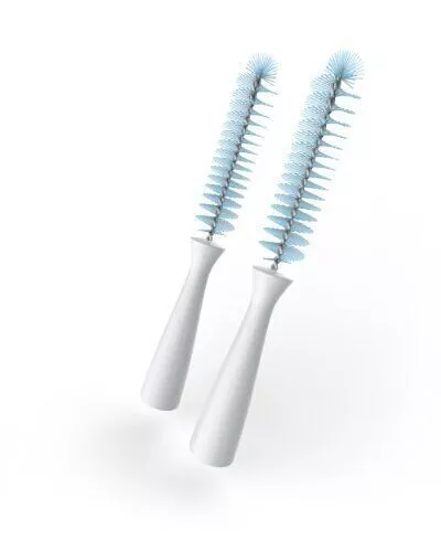 Kiinde Twist 2-Piece Baby Bottle Nipple Brush Set for All Brands-Brushes Only