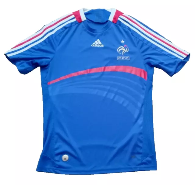 France Home Football Shirt 2008 Adidas Small