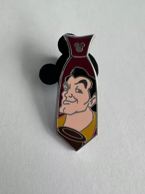 Gaston Villain Neckties Pin DISNEY Hidden Mickey Pin - DLR & WDW 2015 (D2)