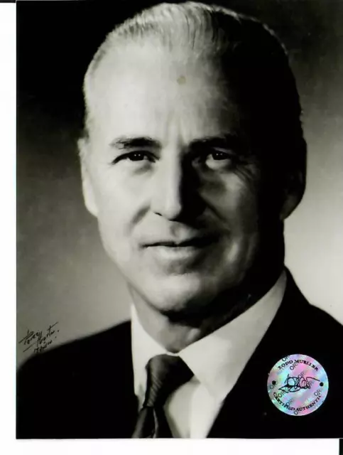 "Nobel Peace Prize" Norman Borlaug Hand Signed 3X4 B&W Photo Todd Mueller COA
